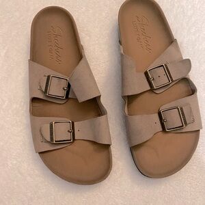 Skechers Luxe Foam Sandals with Buckles